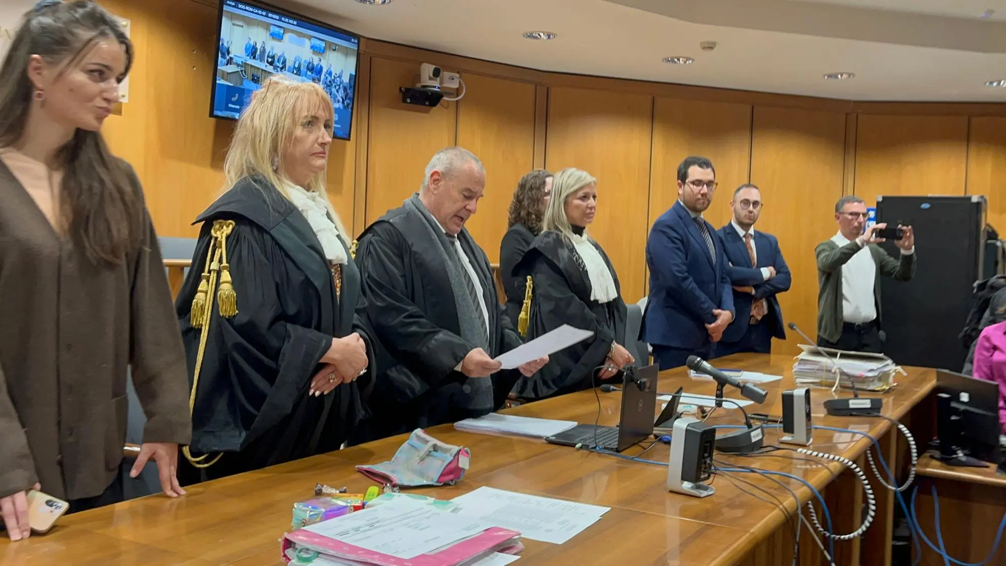 La Corte d'appello di Roma legge il dispositivo della sentenza