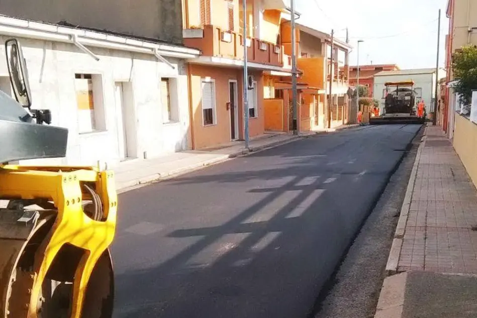 Lavori sulle strade (Palmas Arborea)