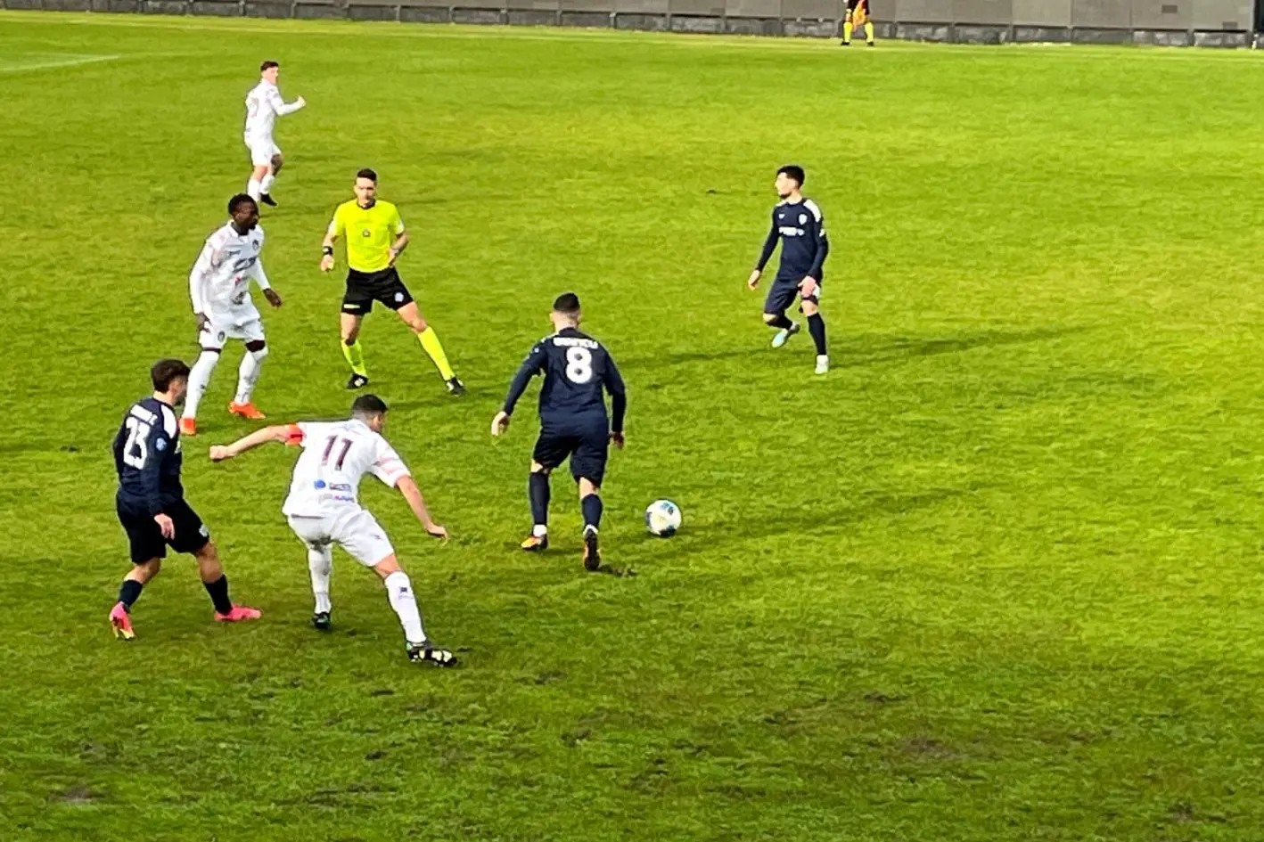 Un'immagine dell'incontro tra Olbia e Palmese (foto Ilenia Giagnoni)