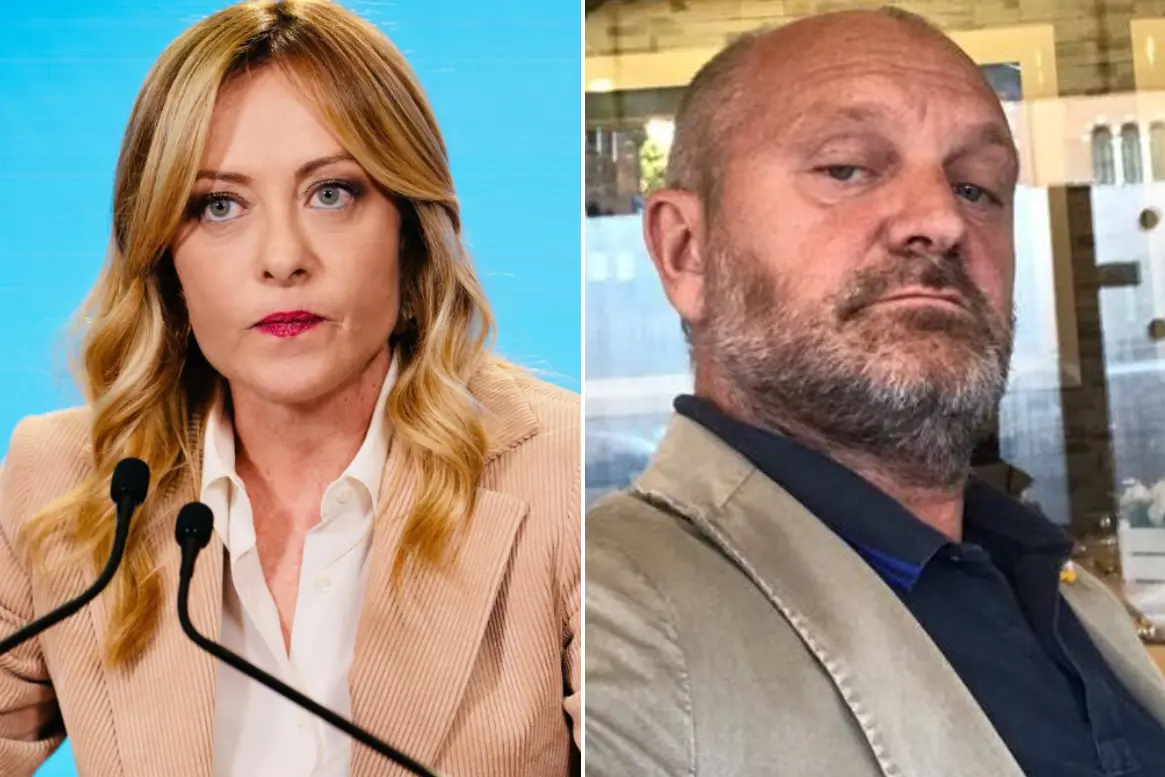 Giorgia Meloni e Andrea Pucci