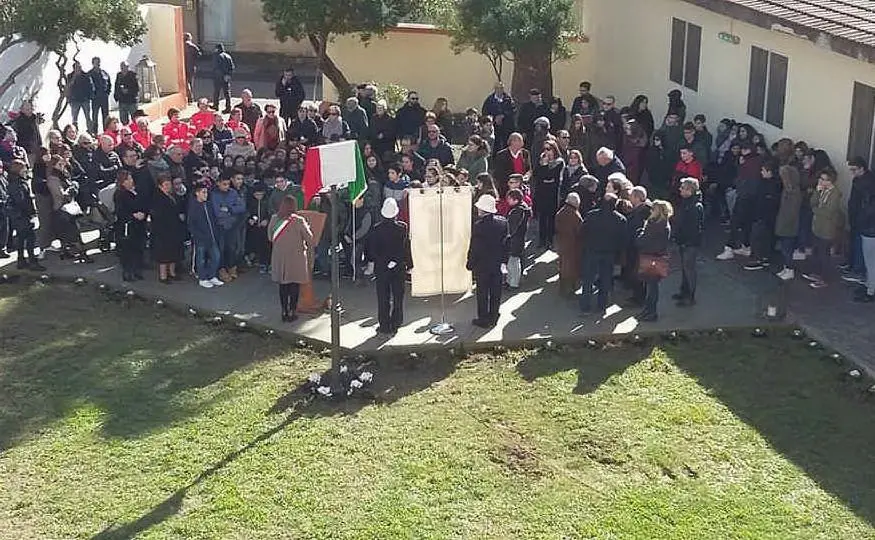 La cerimonia del febbraio scorso in cui è stato ricordato il martire alla presenza di familiari ed eredi (foto L'Unione Sarda - Farris)