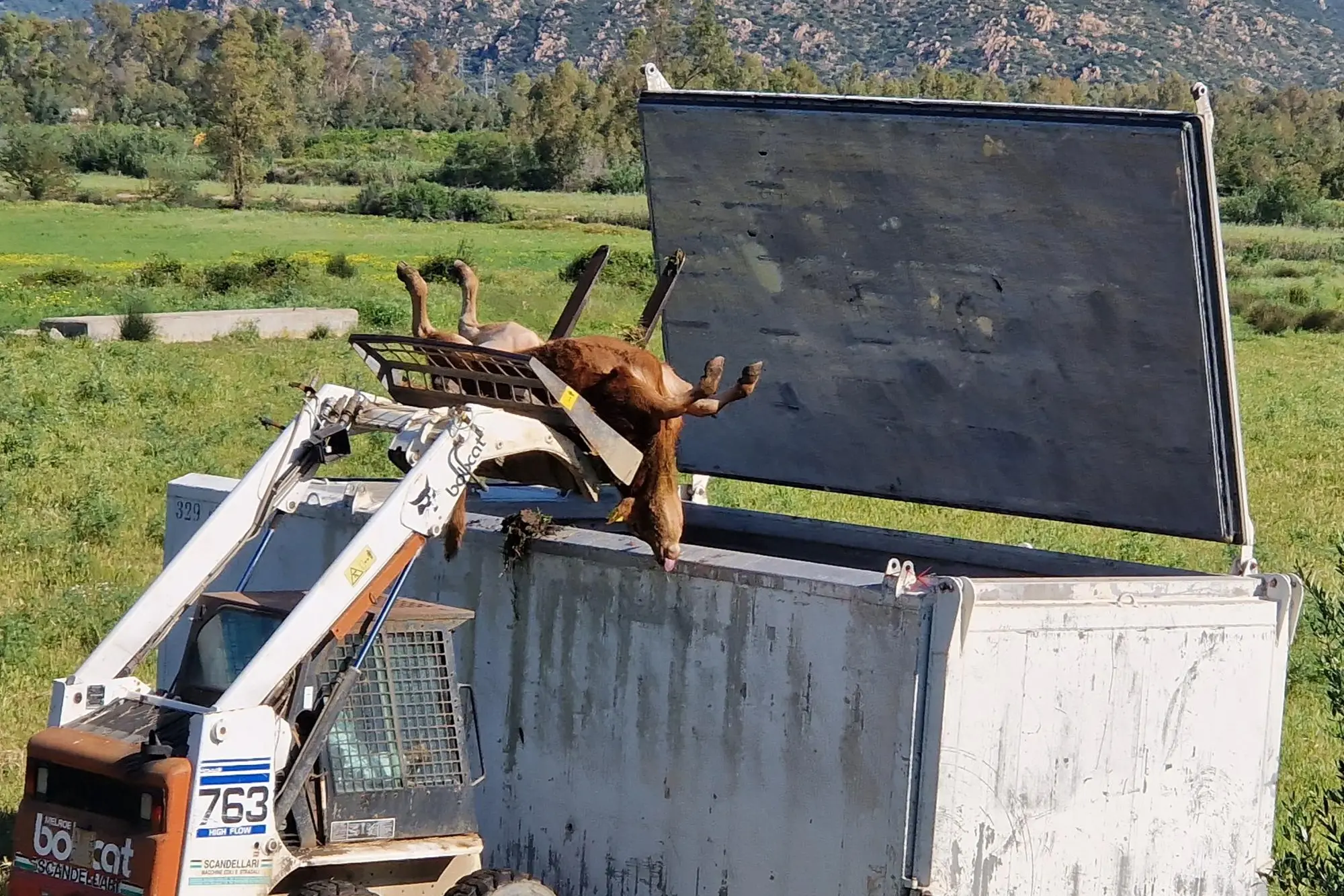 Le operazioni di smaltimento a Feraxi (Muravera)