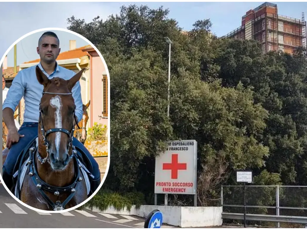 L'ospedale San Francesco di Nuoro, nel riquadro Omar Barranca