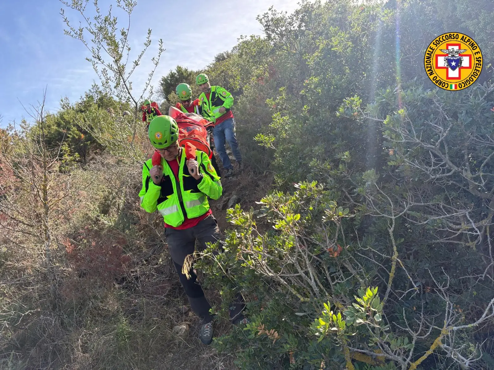 Sinnai, l'intervento del soccorso alpino