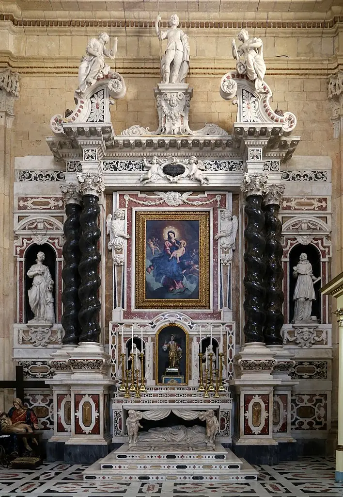 Il dipinto della Madonna degli Stamenti, nella cattedrale di Cagliari, davanti al quale fu prestato il giuramento