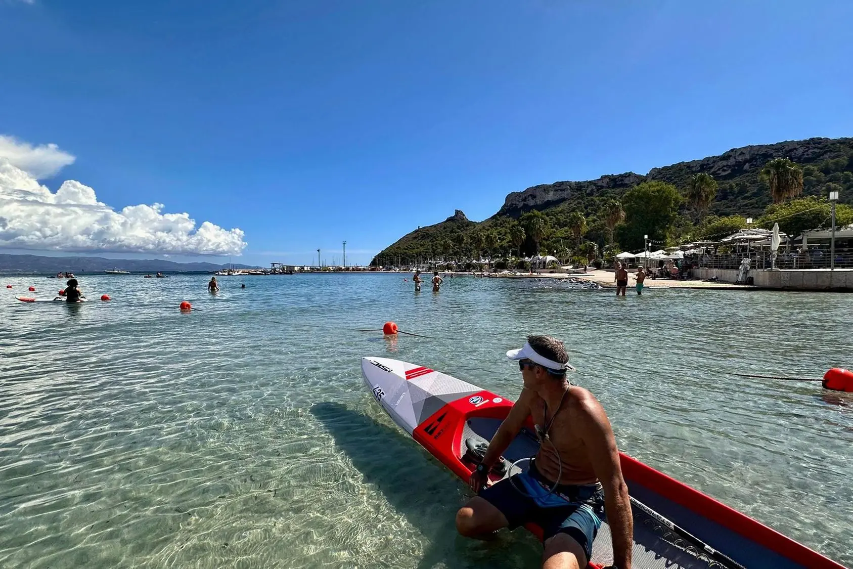 Un momento di allenamento ai mondiali