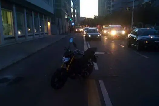 La moto coinvolta nell'incidente