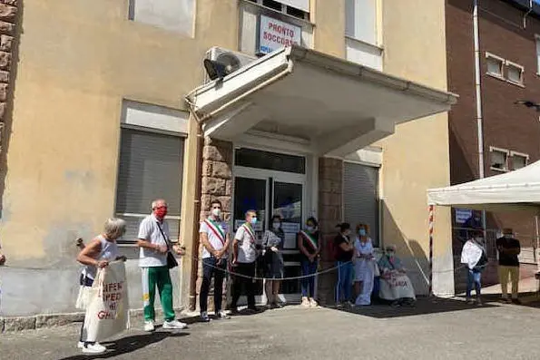 Il sit-in di inizi agosto (Foto A.Orbana)