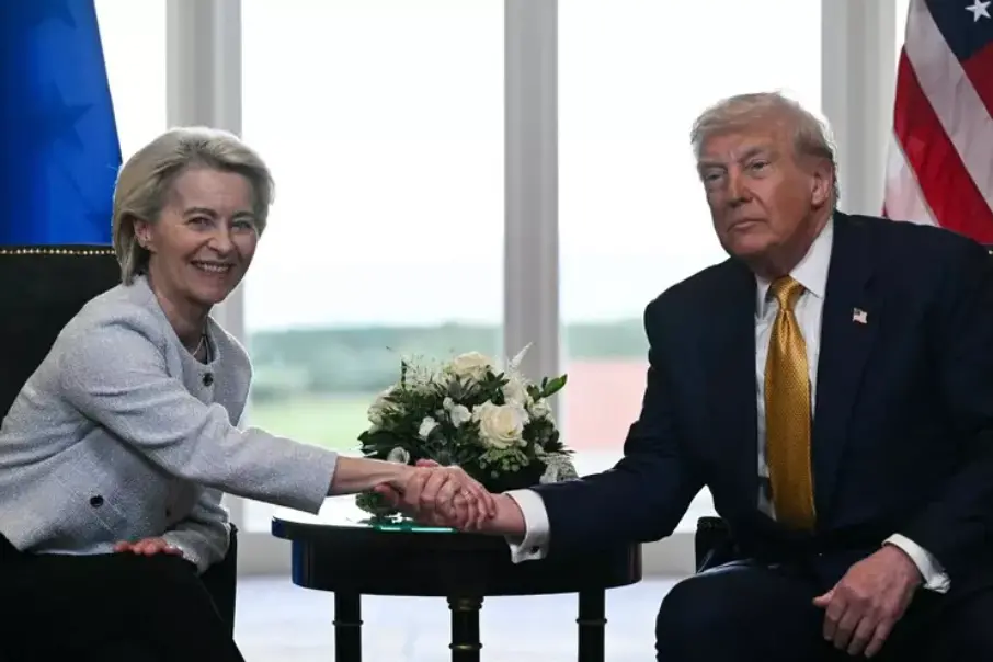 Ursula von der Leyen e Donald Trump (foto Ansa)