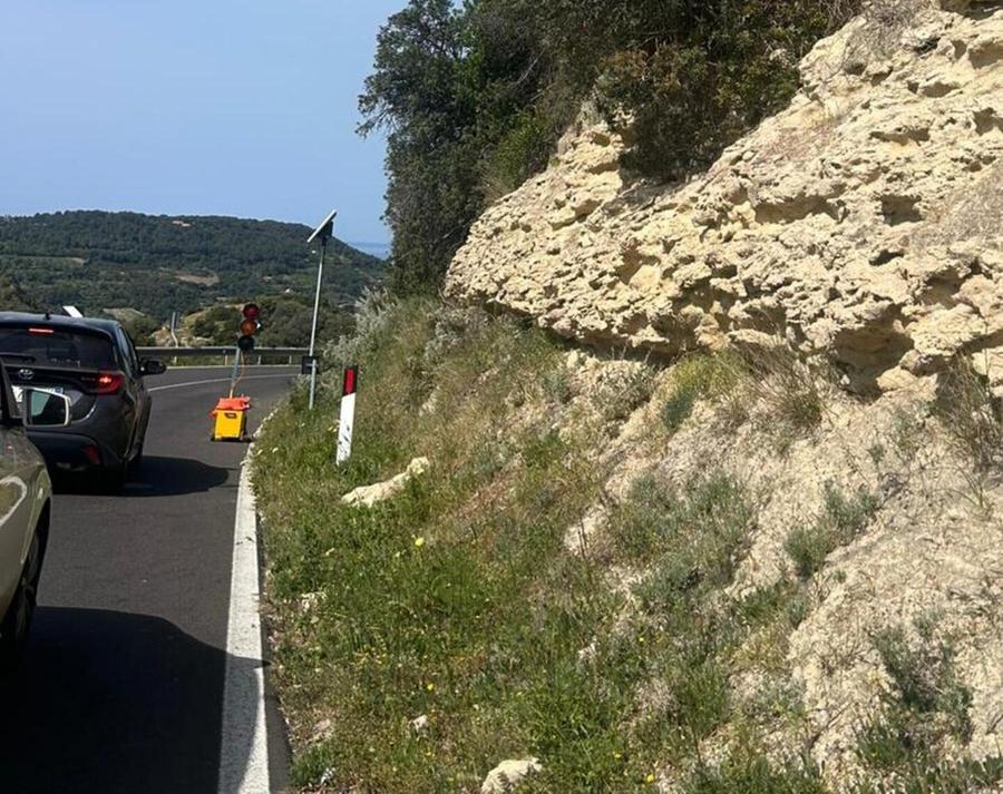 Allarme per la frana sulla 129 bis