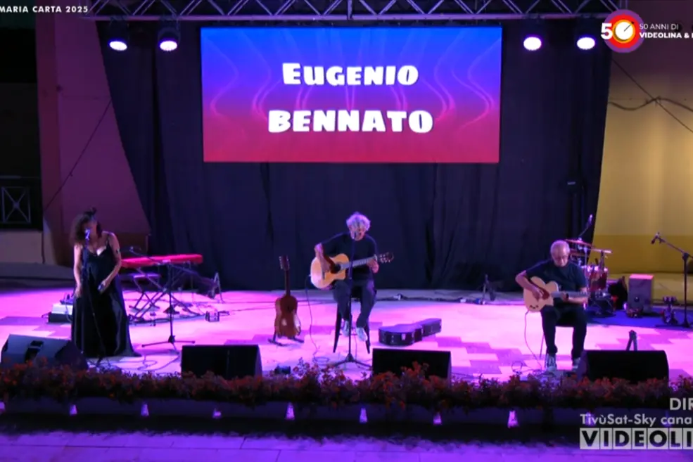 Un momento della diretta di Videolina