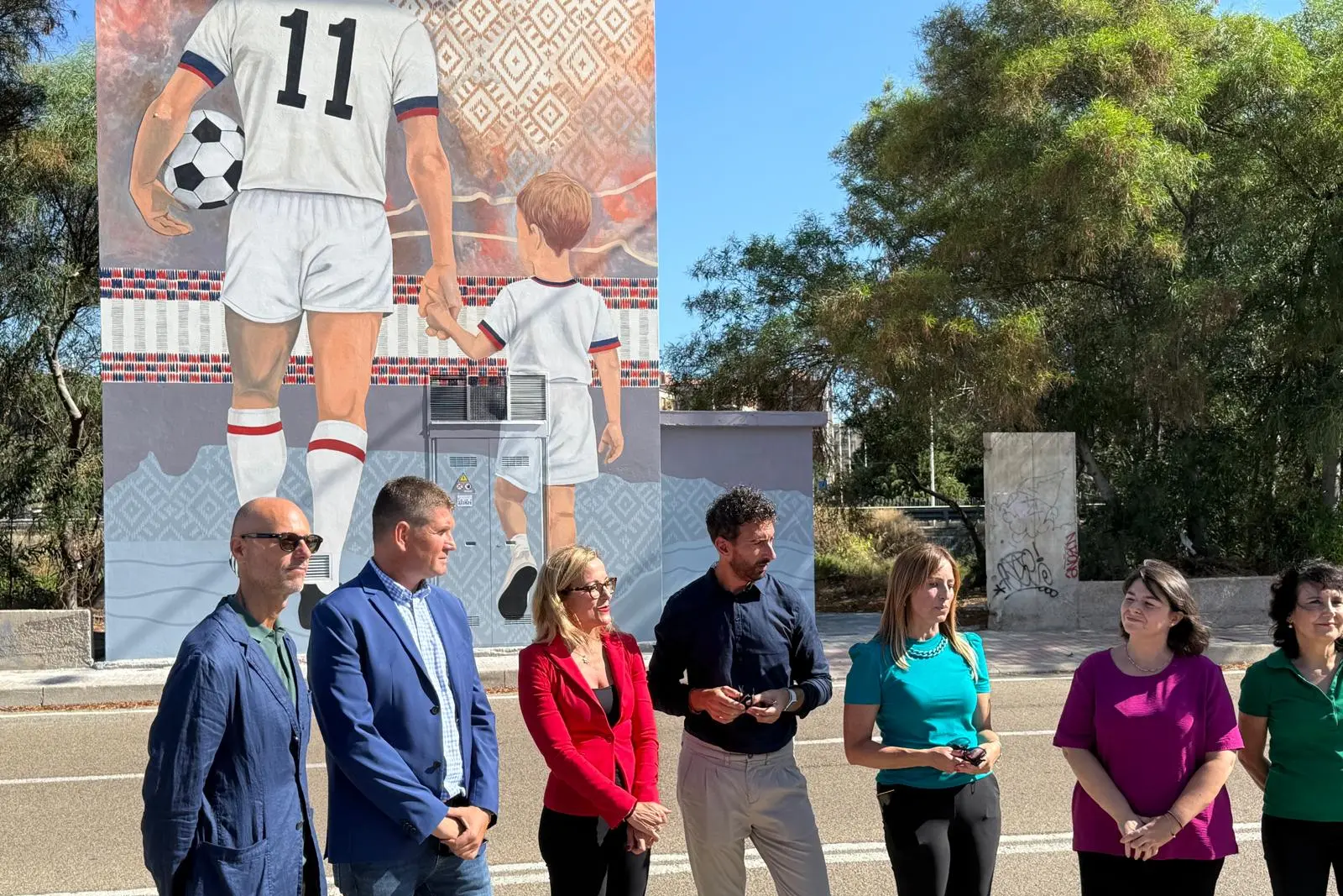 Cagliari, il murale per Gigi Riva
