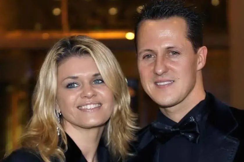 Corinna e Michael Schumacher (archivio L'Unione Sarda)