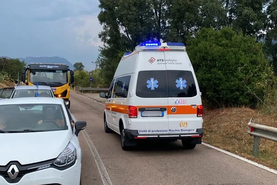 Ambulanze sul luogo dell'incidente (Secci)
