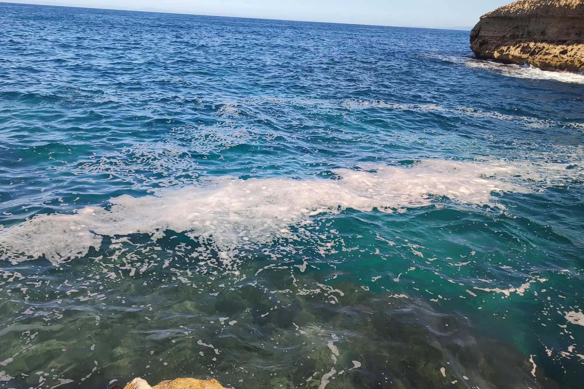 Acque inquinate a Porto Torres (foto Tellini)