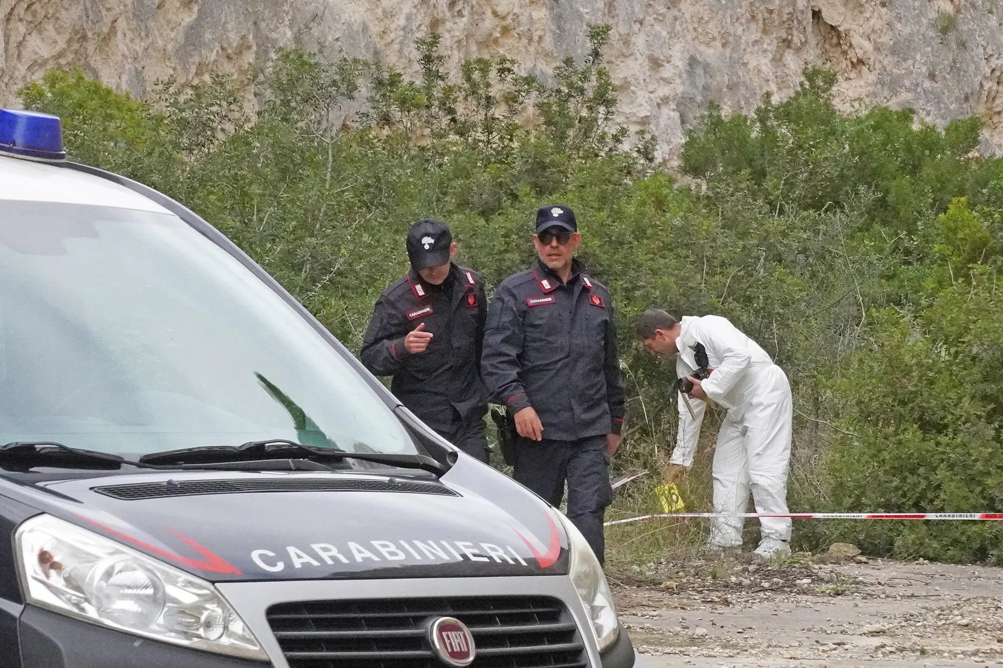Cagliari 20 11 2025 - Carabineri RIS nel canyon di Tuvixeddu per il caso di Manuela Murgia - S. Anedda Endrich