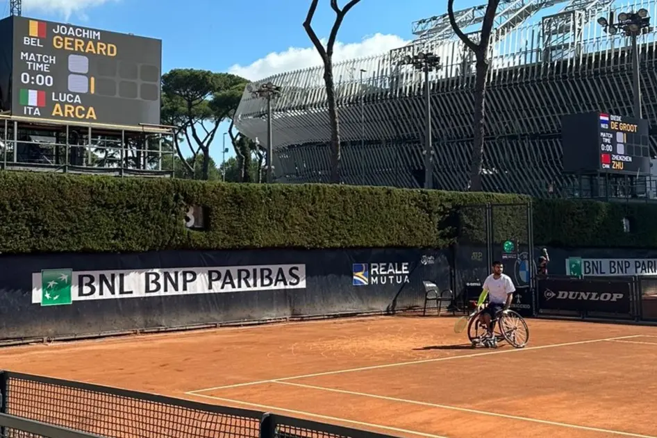 Luca Arca sul campo 3 del Foro Italico (Foto concessa)