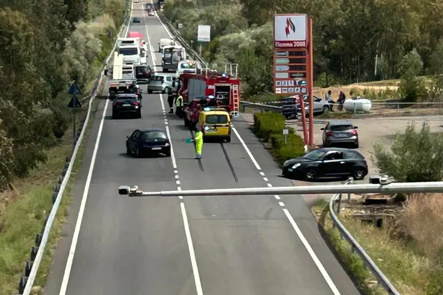 Il tratto dell'Orientale in cui è accaduto l'incidente (foto Secci)