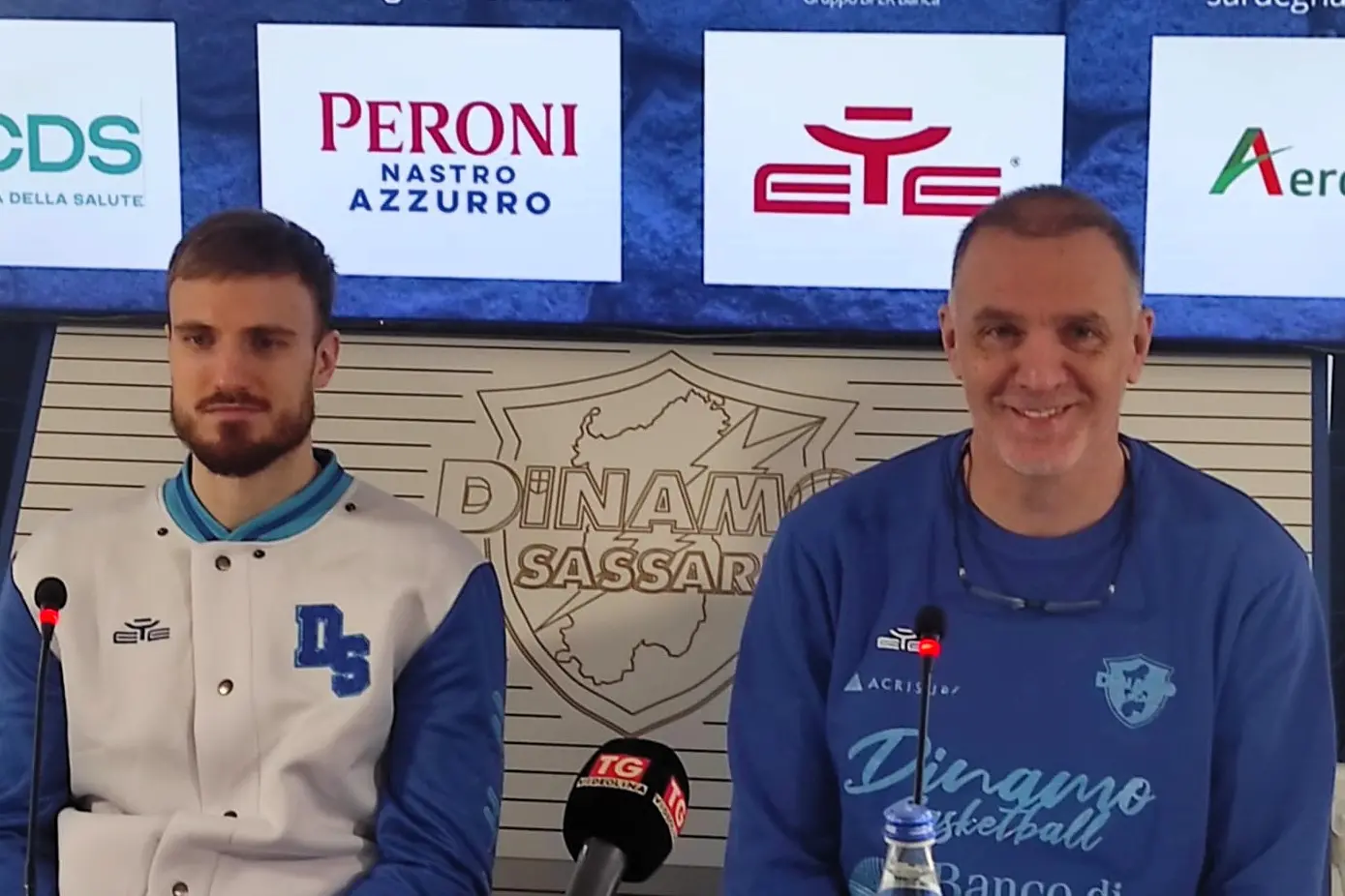 Beliauskas e coach Mrsic (foto G. Marras)