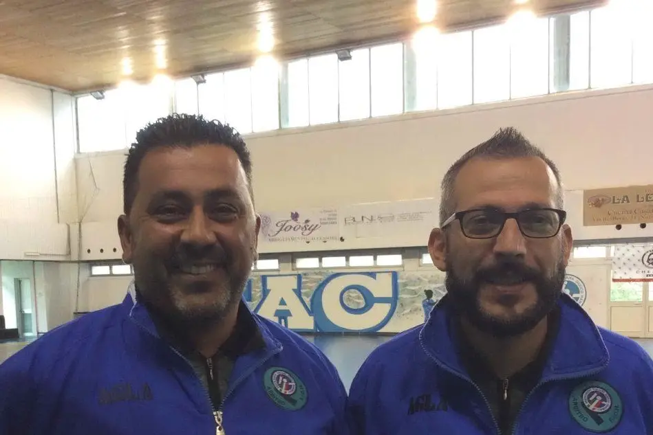 Gli arbitri di primo livello Emanuele Manca e Riccardo Cozzula