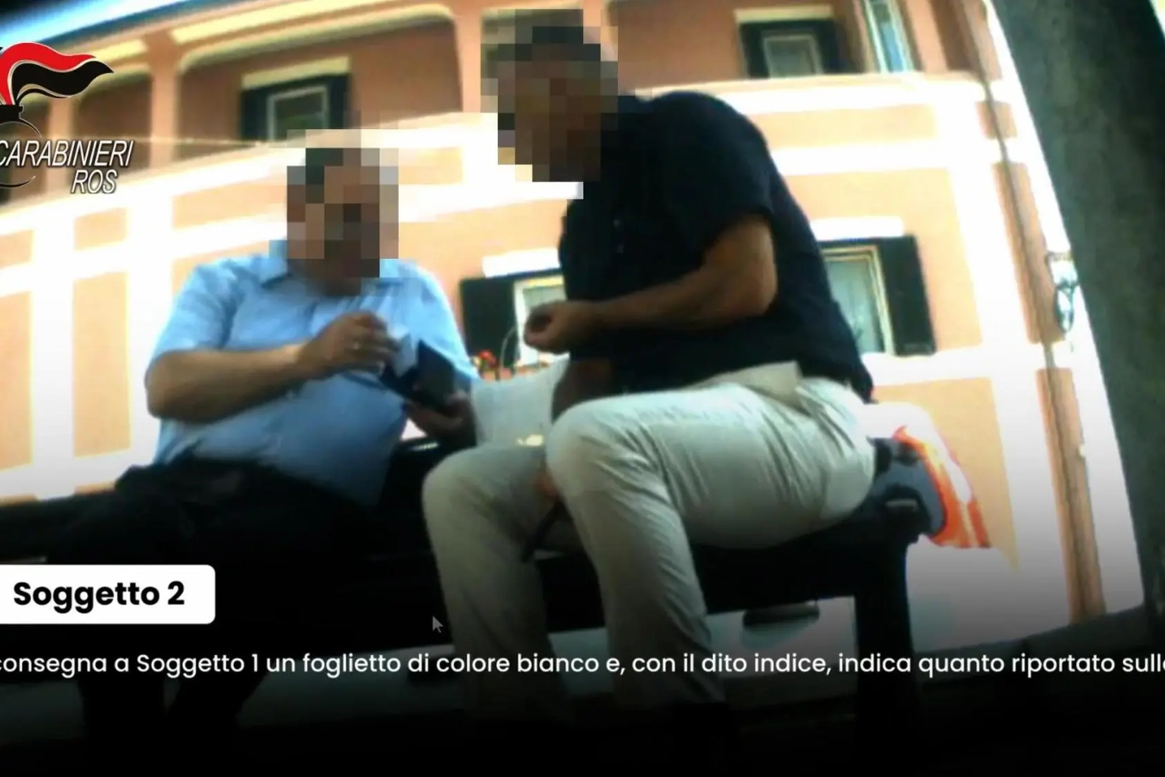Un fotogramma dal video del Ros