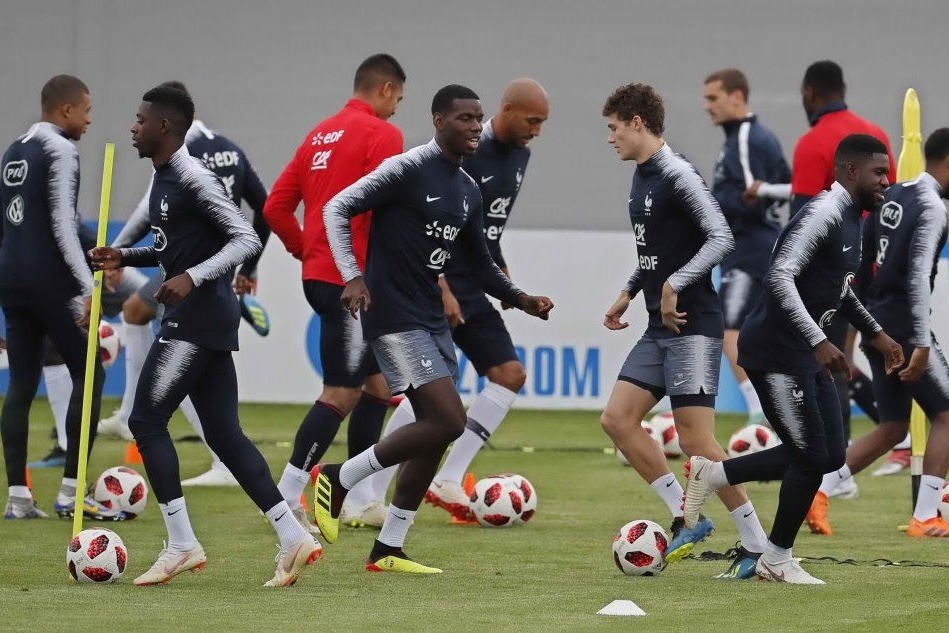 La Francia di Deschamps prepara la sfida con l'Uruguay