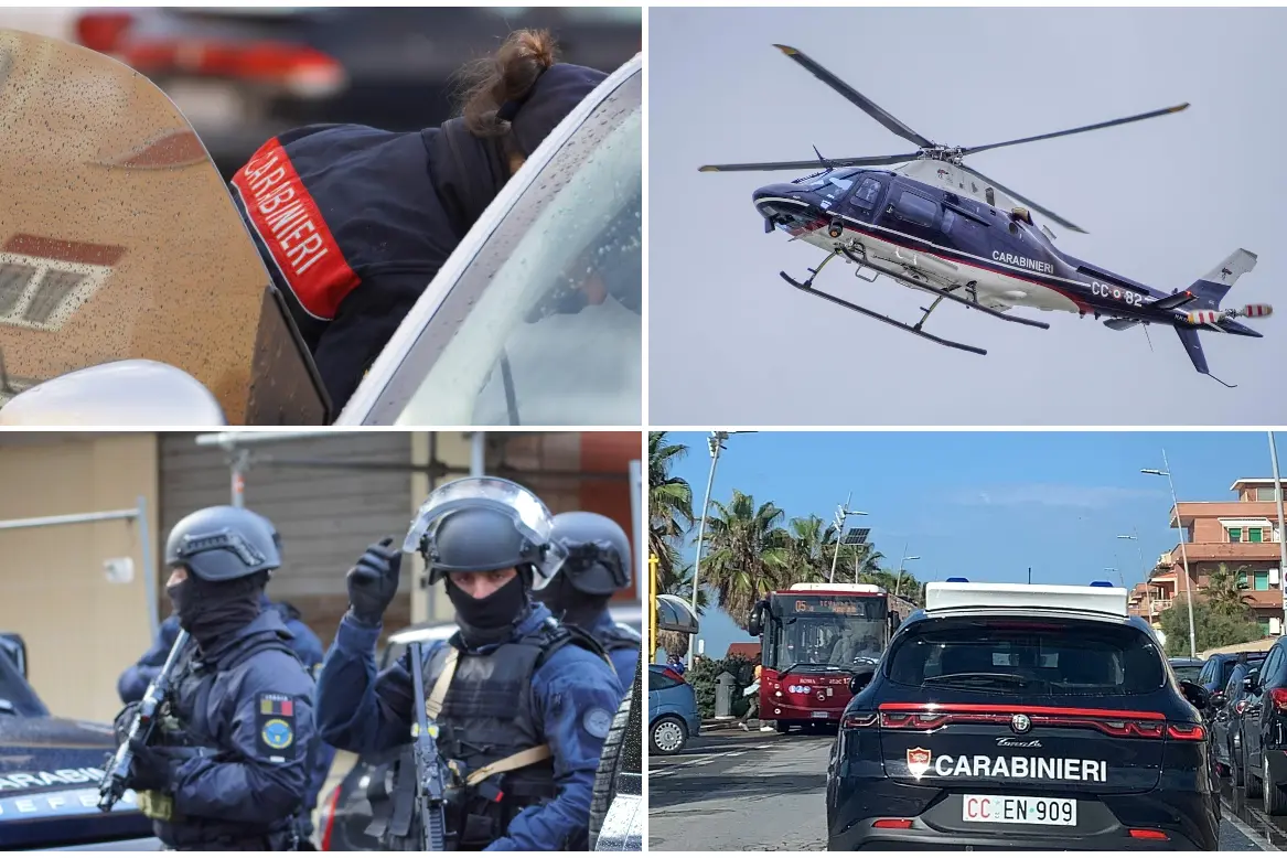 L'operazione sul litorale romano (foto carabinieri)