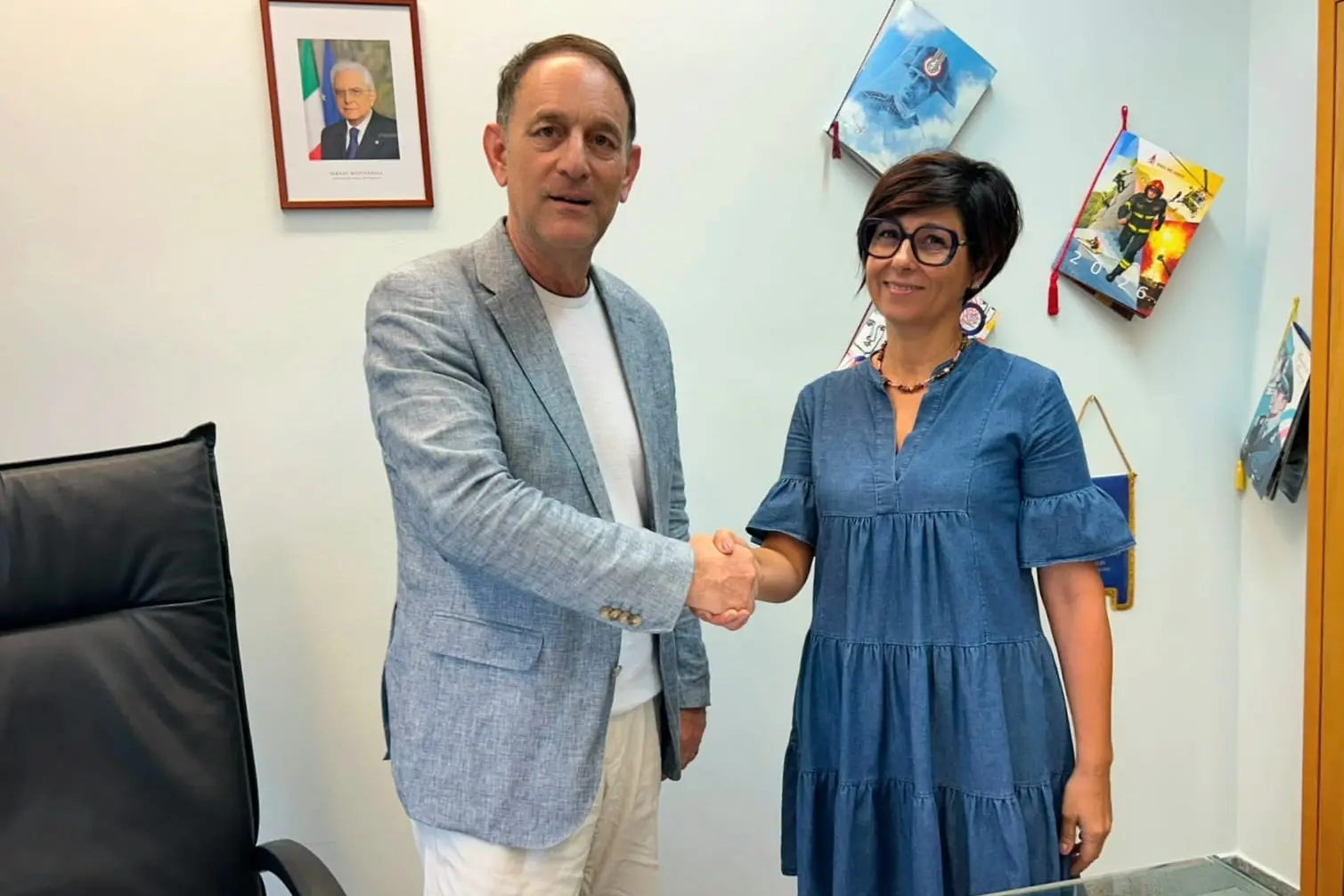 il direttore generale della Asl Joseph Polimeni e la dottoressa Giulia Gramignano