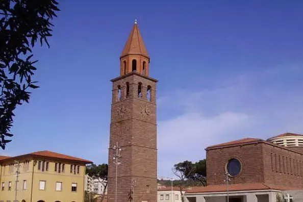 Il campanile di San Ponziano a Carbonia