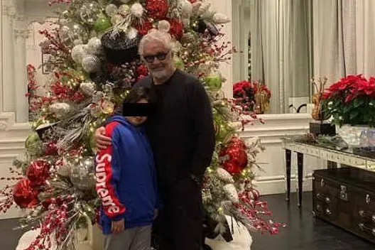 Flavio Briatore insieme al figlio (foto da Instagram)