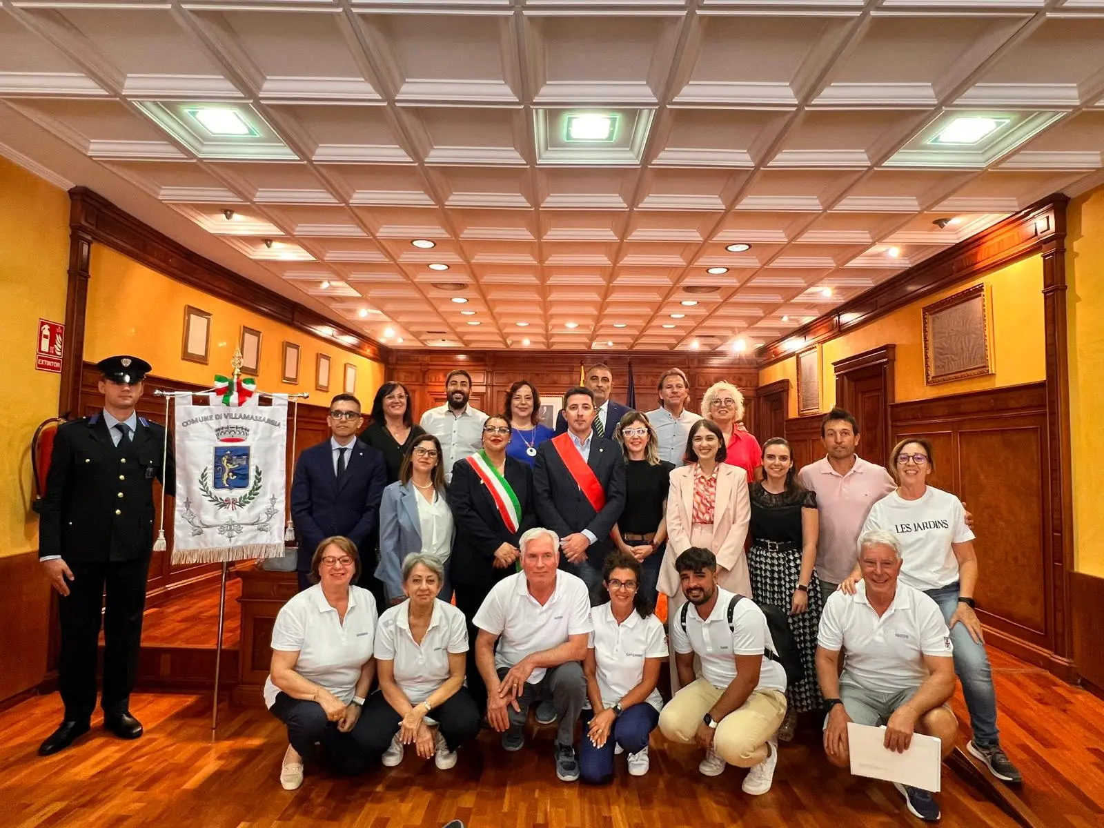 Le delegazioni di Villasimius e Calanda al completo