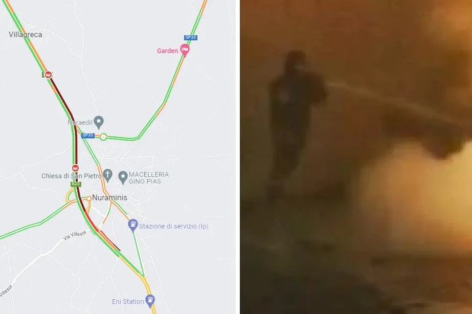 Intervento dei vigili del fuoco sulla 131 (L'Unione Sarda)
