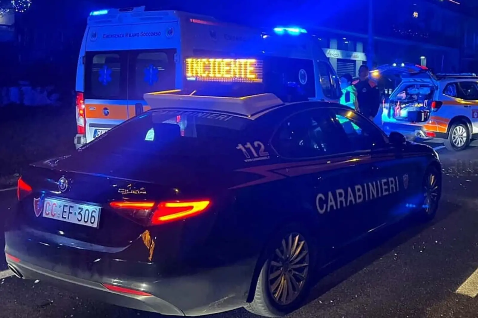 L'intervento dei carabinieri
