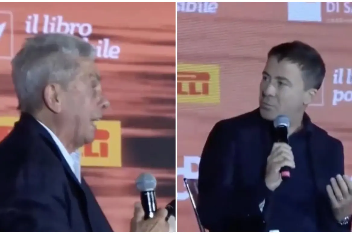 Lo scontro tra Padellaro e Bocchino (frame)