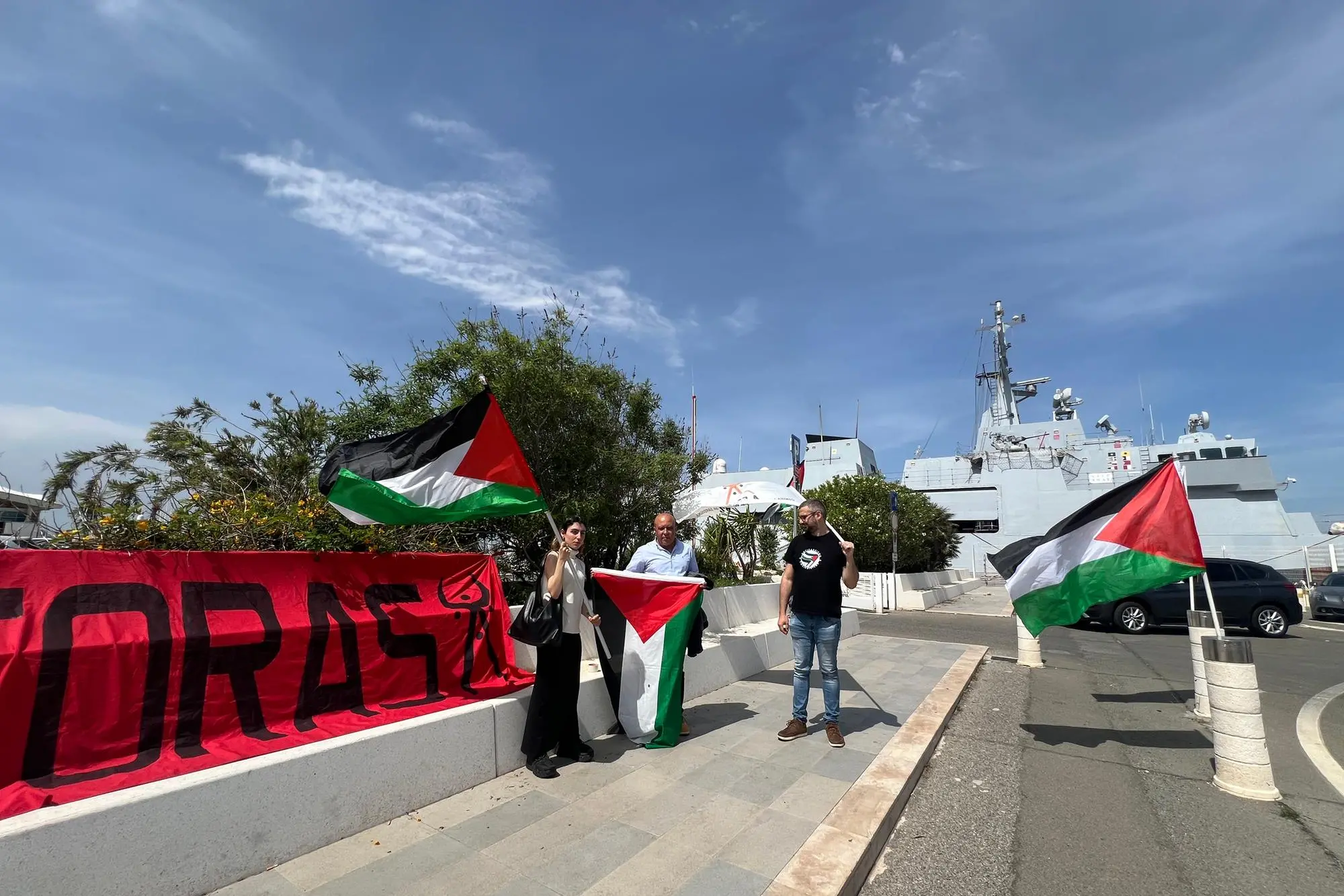 A Foras e Associazione Amicizia Sardegna Palestina annunciano la manifestazione del 2 giugno (foto Melis)