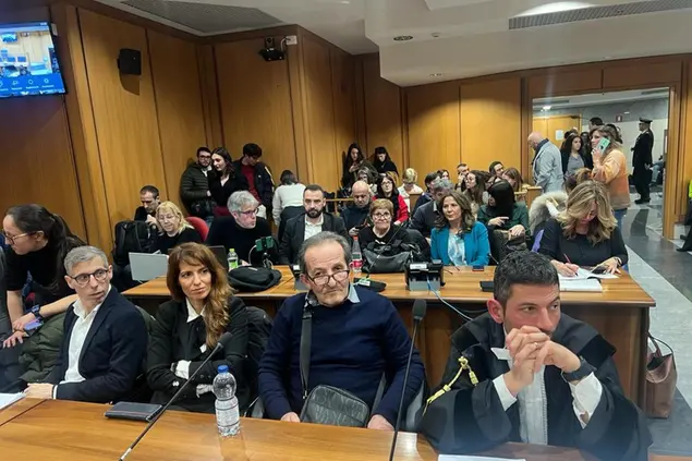 Beniamino Zuncheddu in aula (Foto Ansa)