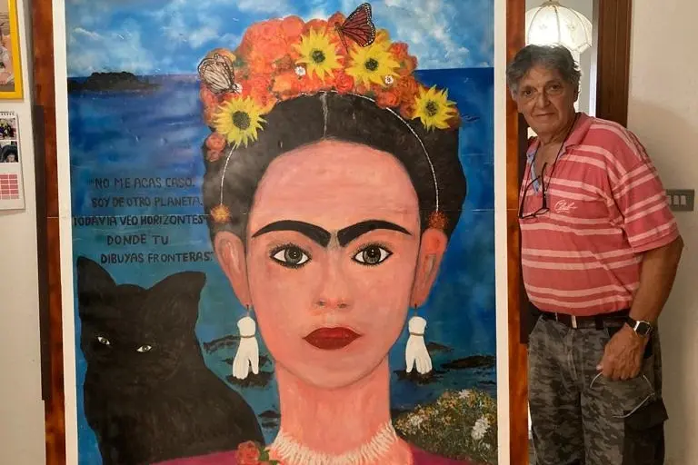 Antonello Magnano e il dipinto di Frida Kahlo