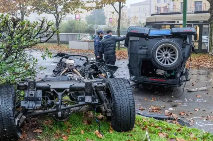 L'incidente stradale a Milano (Foto Ansa)