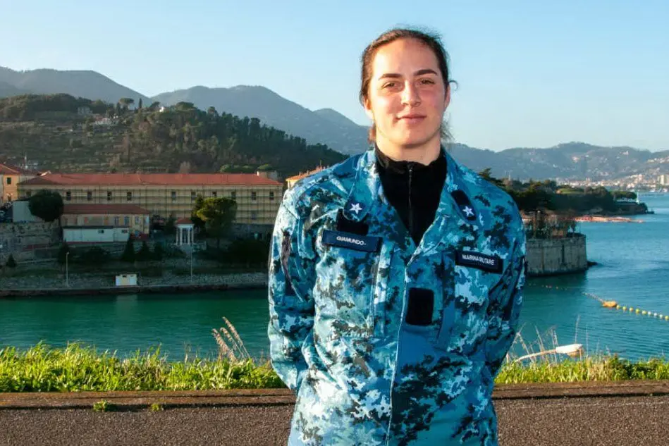 Chiara Giamundo, prima palombara della Marina (Foto Marina Militare)
