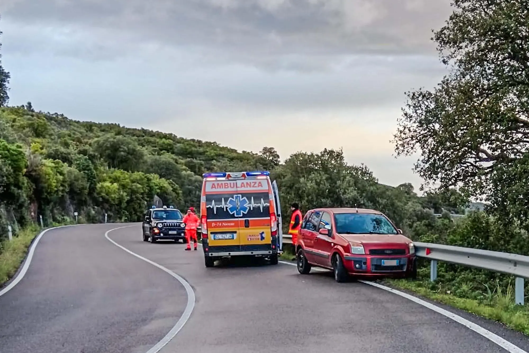 L'incidente a Siliqua (foto Cucca)