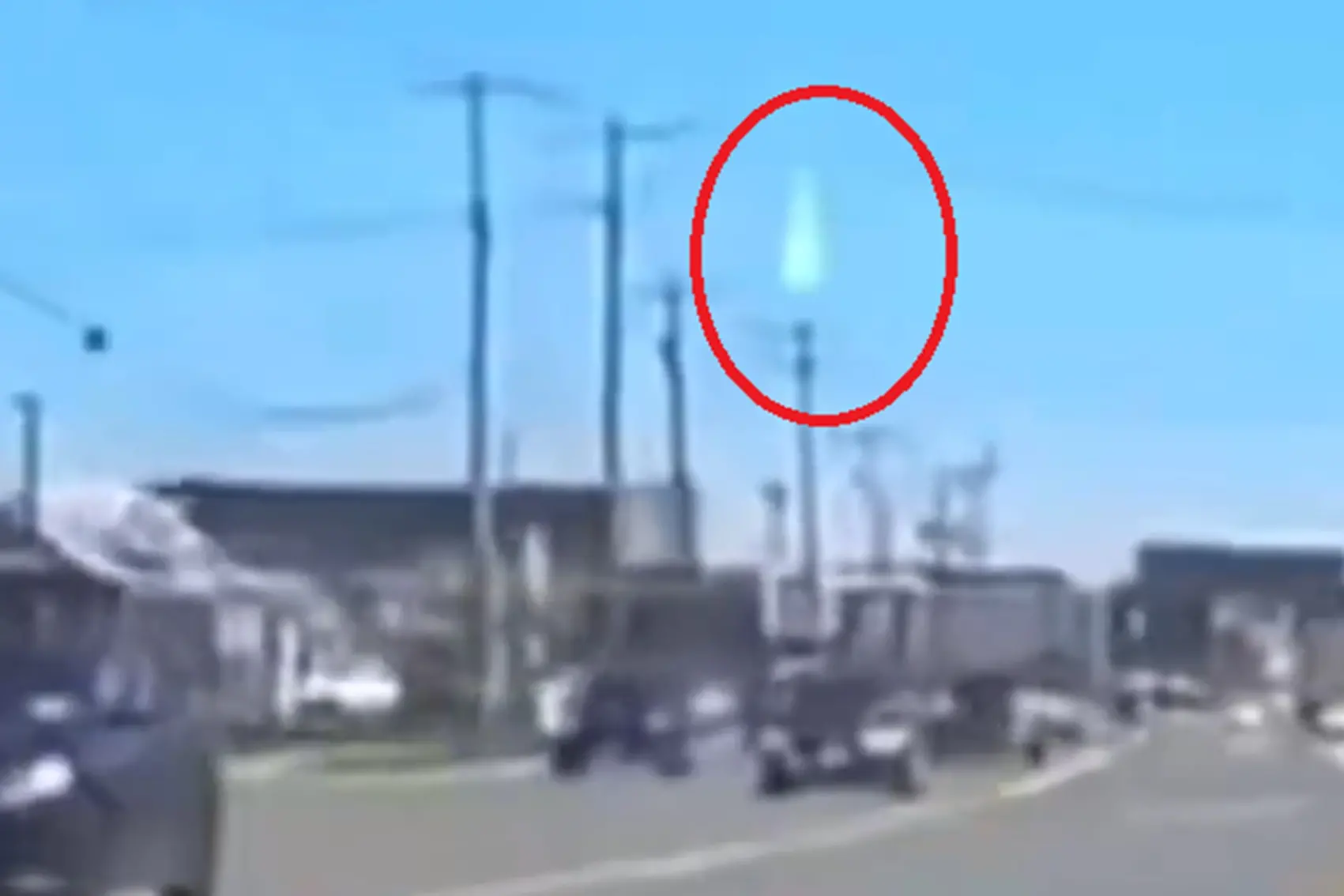 La ripresa di un meteorite