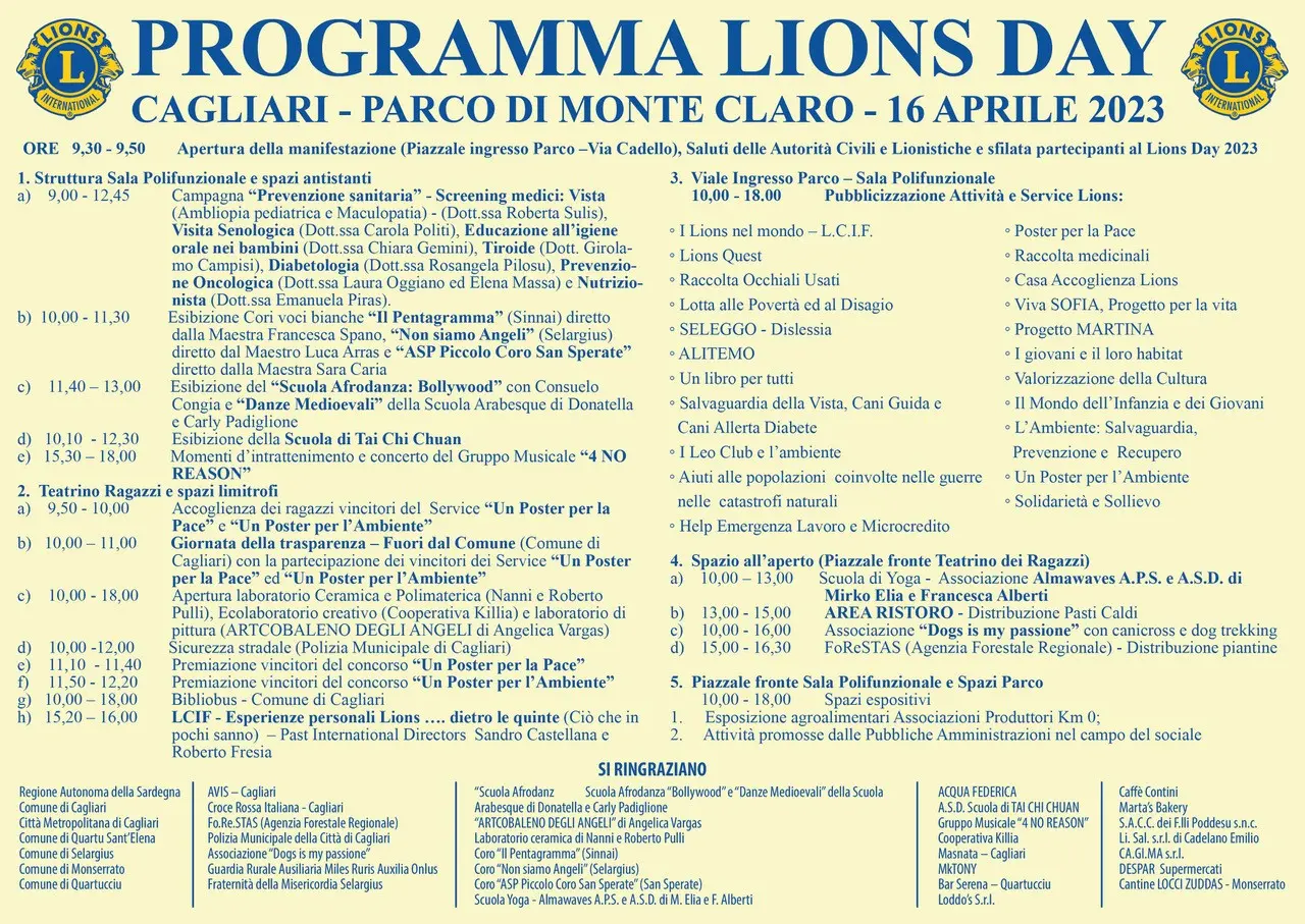 Il programma dell'evento (foto concessa)