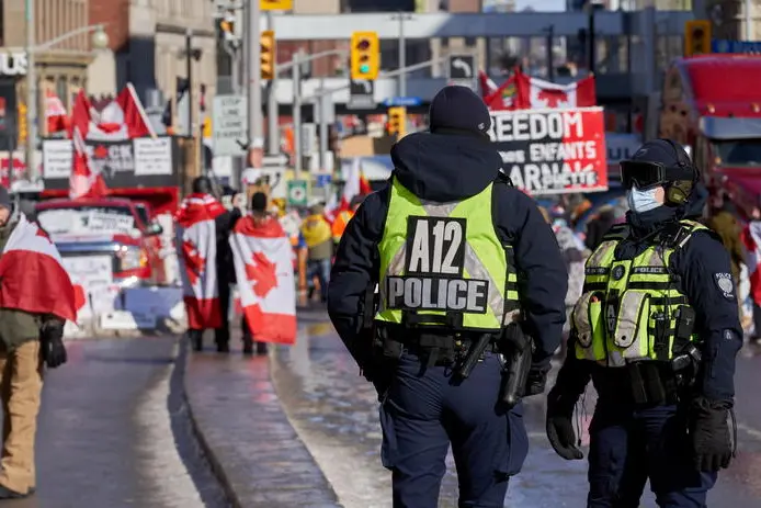 Polizia canadese (foto Ansa)