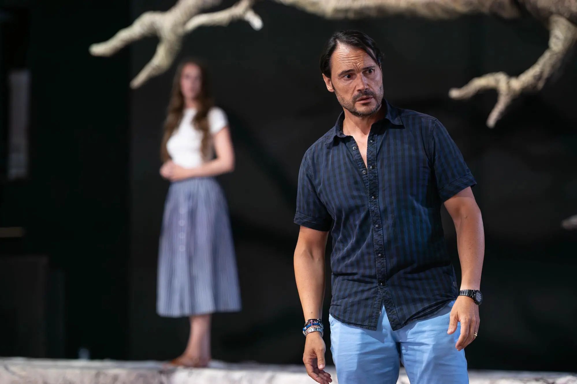 Francesco Demuro durante le prove (foto di Elisa Casula)