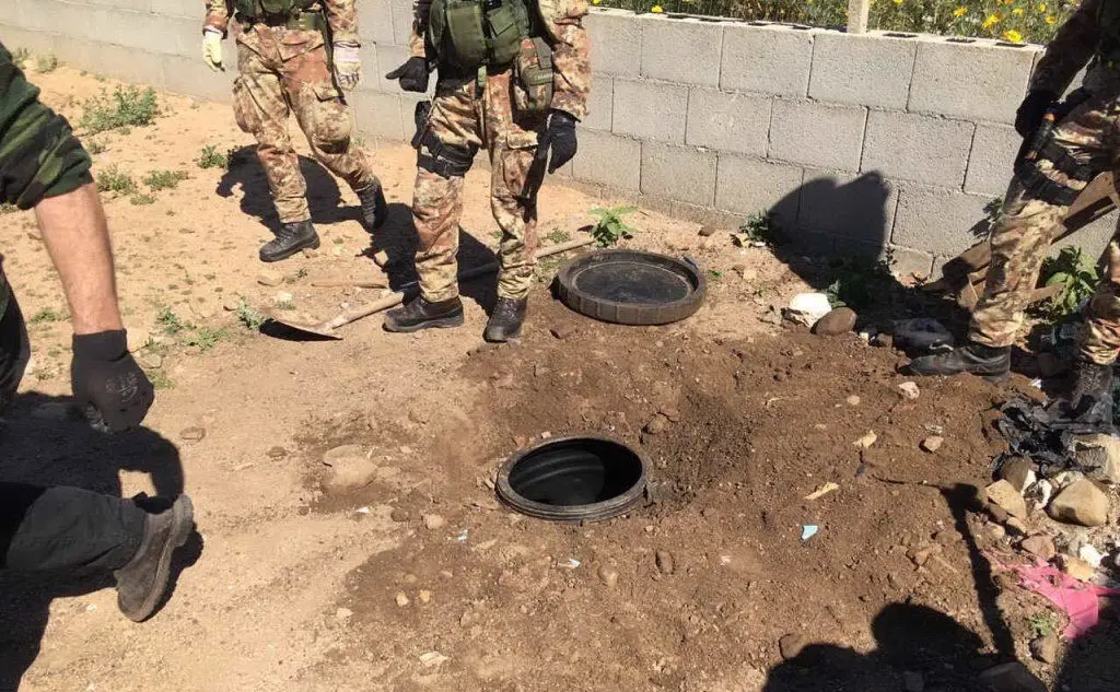 La droga era stata nascosta in un terreno