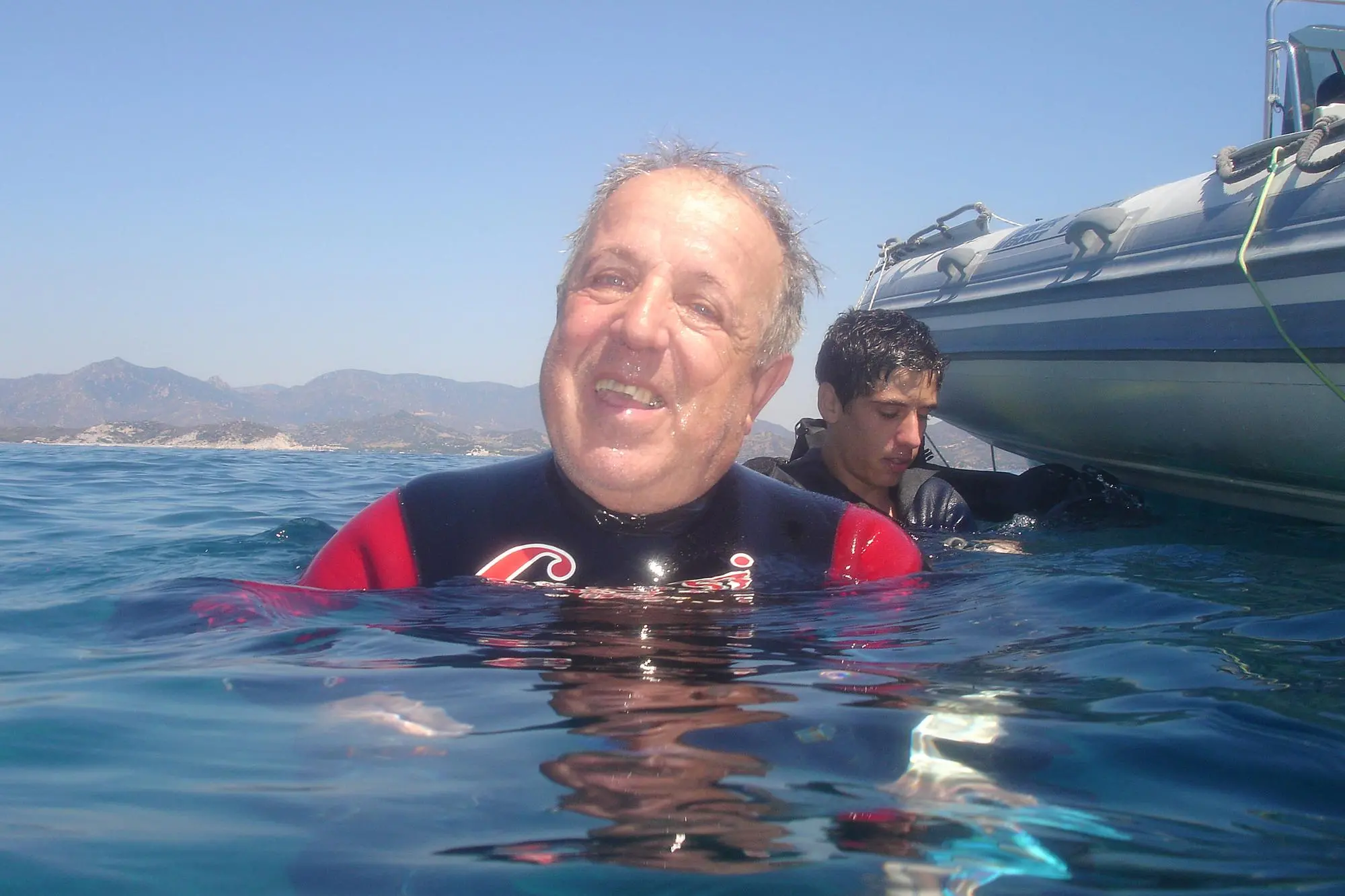 Mario Ligas durante un'immersione (foto Serreli)
