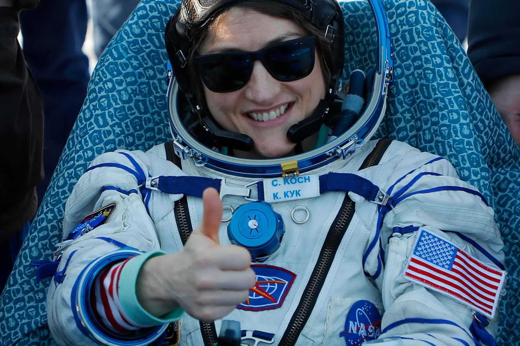 L'astronauta Christina Koch che farà parte della missione Artemis II (Ansa)