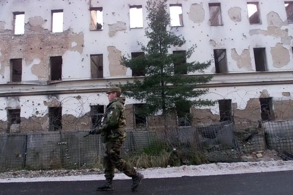 Un militare sardo in missione di pace nella ex Jugoslavia