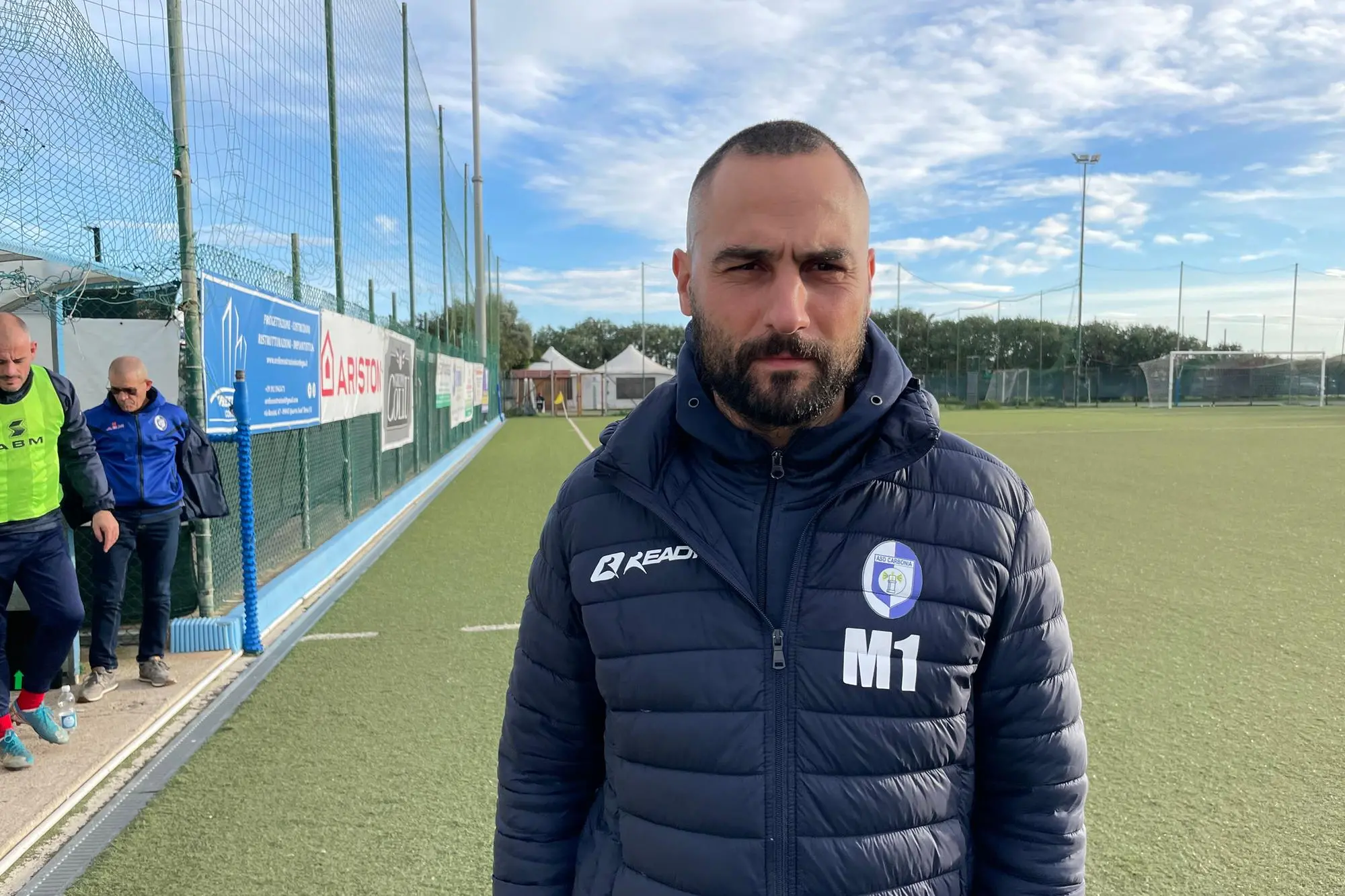Diego Mingioni, alla prima stagione da allenatore del Carbonia (foto Spignesi)