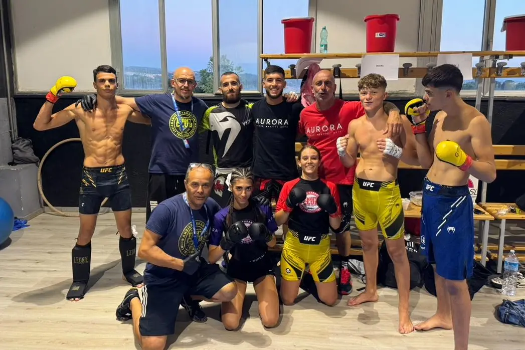 Gli atleti del team tarantini